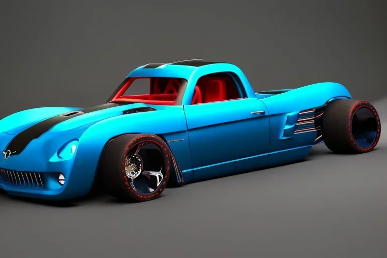 radical themed foose blue 4 door hot rod corvette truck