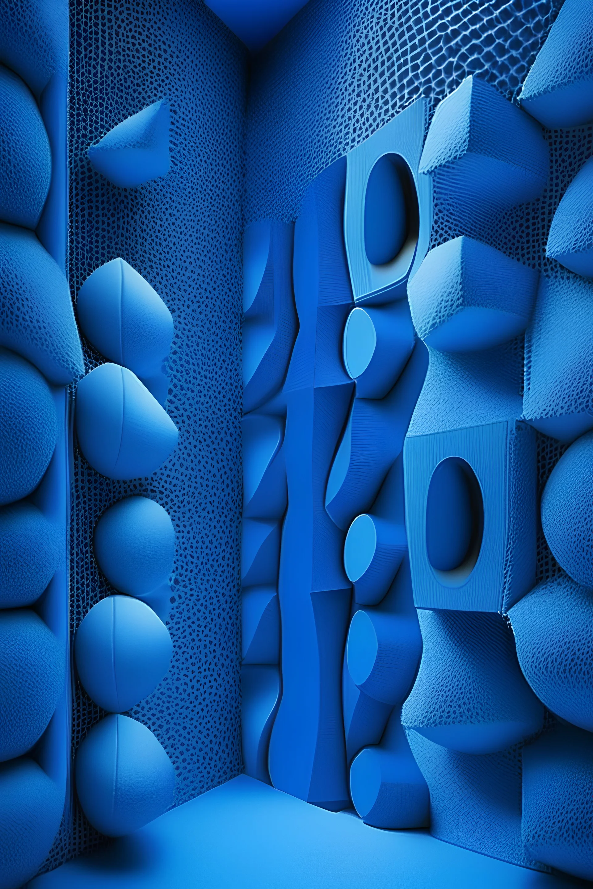 a picture about sound insulation in blue