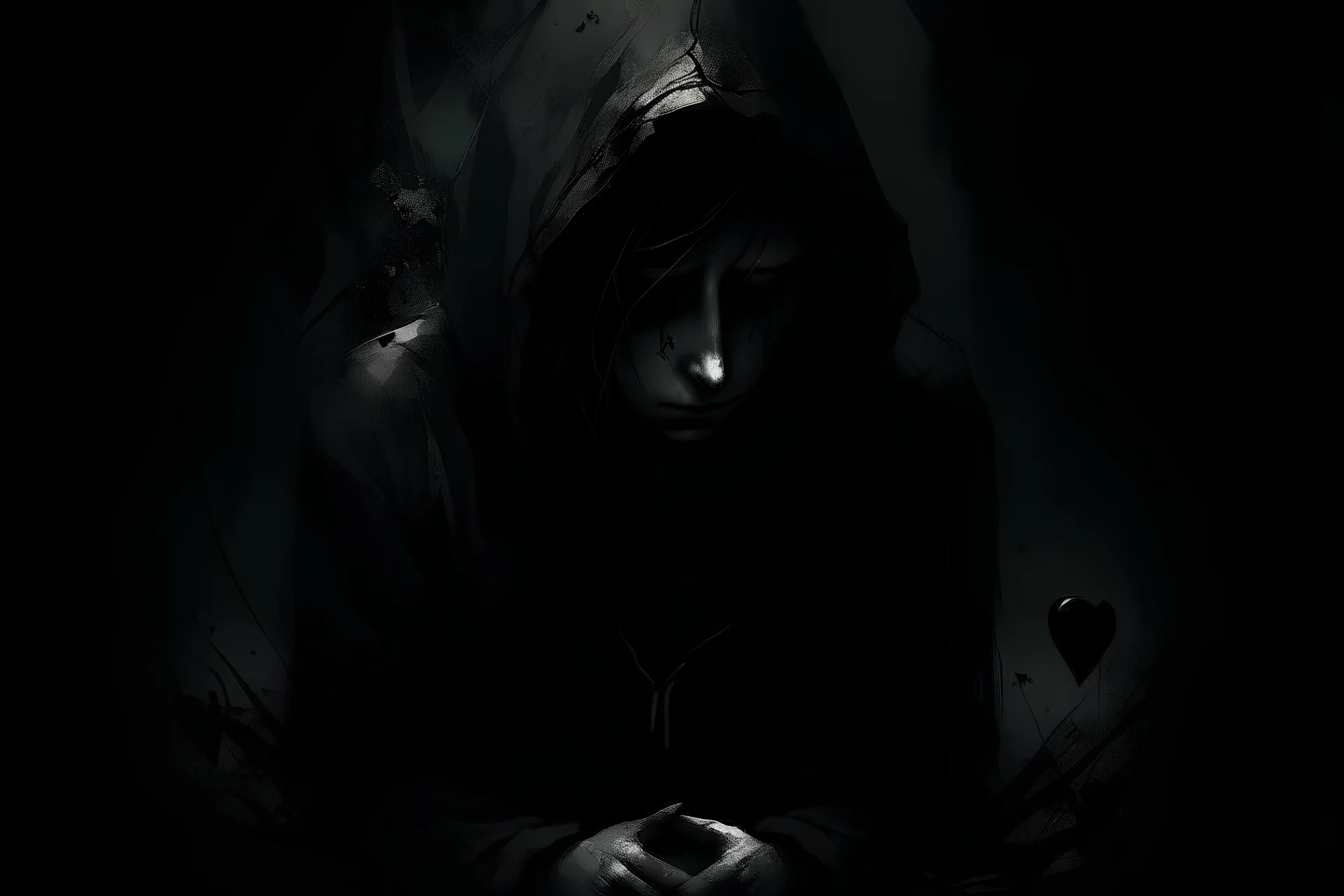 dark sad messages of love artwork