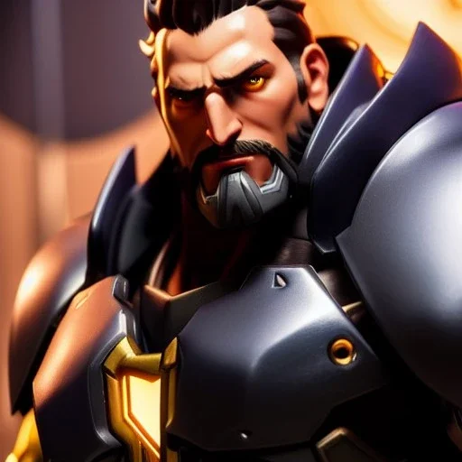 Ultra detailed fullbody Portrait in oil on canvas of overwatch character-REINHARDT with armor,extremely detailed digital painting,ultrarealistic skin,intense stare, extremely detailed face, crystal clear eyes, mystical colors ,perfectly centered image, perfect composition, rim light, beautiful lighting,masterpiece ,8k, stunning scene, raytracing, anatomically correct, in the style of Ohrai Noriyoshi and robert e howard and Steve Jung and Wizyakuza and Simon Bisley and uncannyknack.