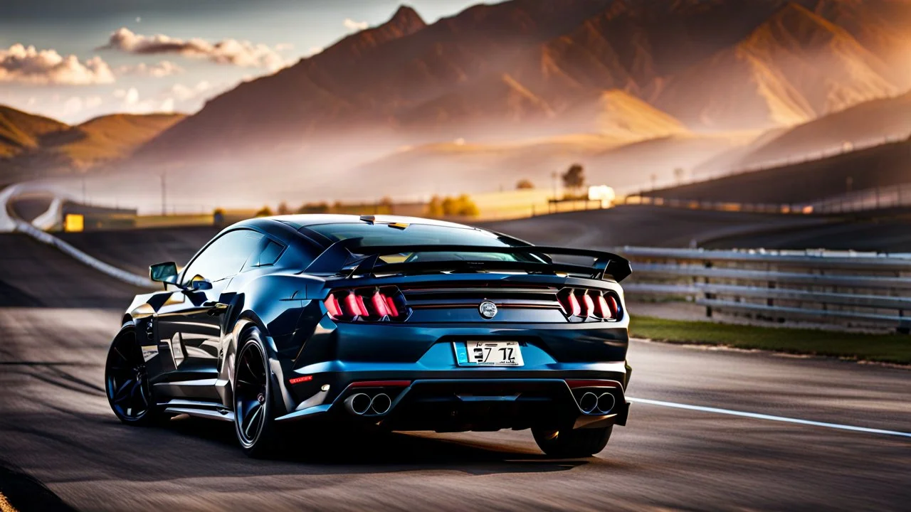 Mustang Lamborghini Modern Design , REAR view, perfect model, perfect details, perfect everything,desktop wallpaper, 4K, Cinematic