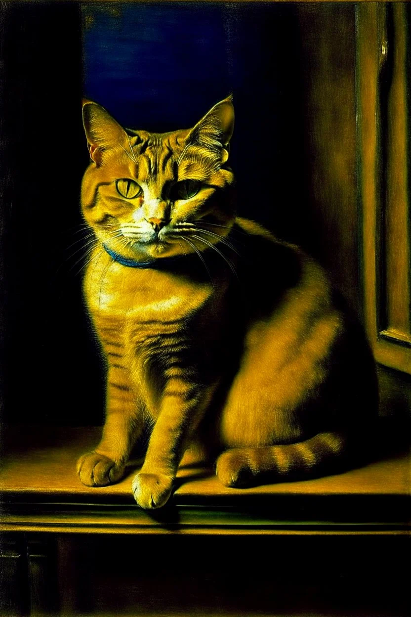 Portrait of a cat by Van Gogh