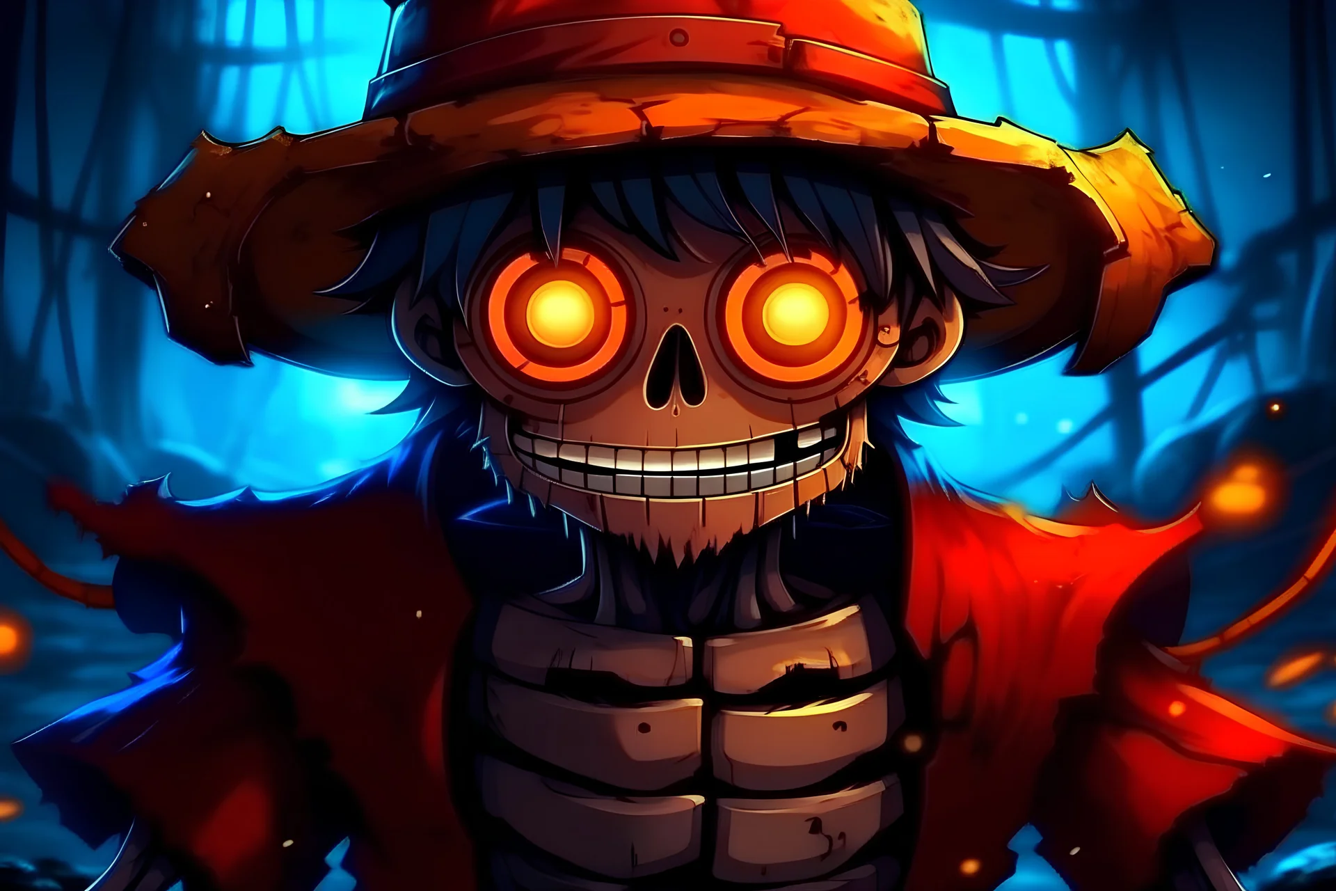 luffy as an evil robot