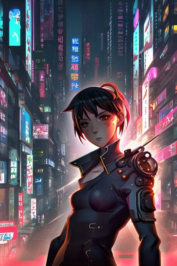 cyberpunk anime hero chracter