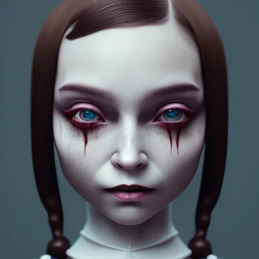 wednesday addams, hyper detail, octane render, unreal engine 5, 8k resolation