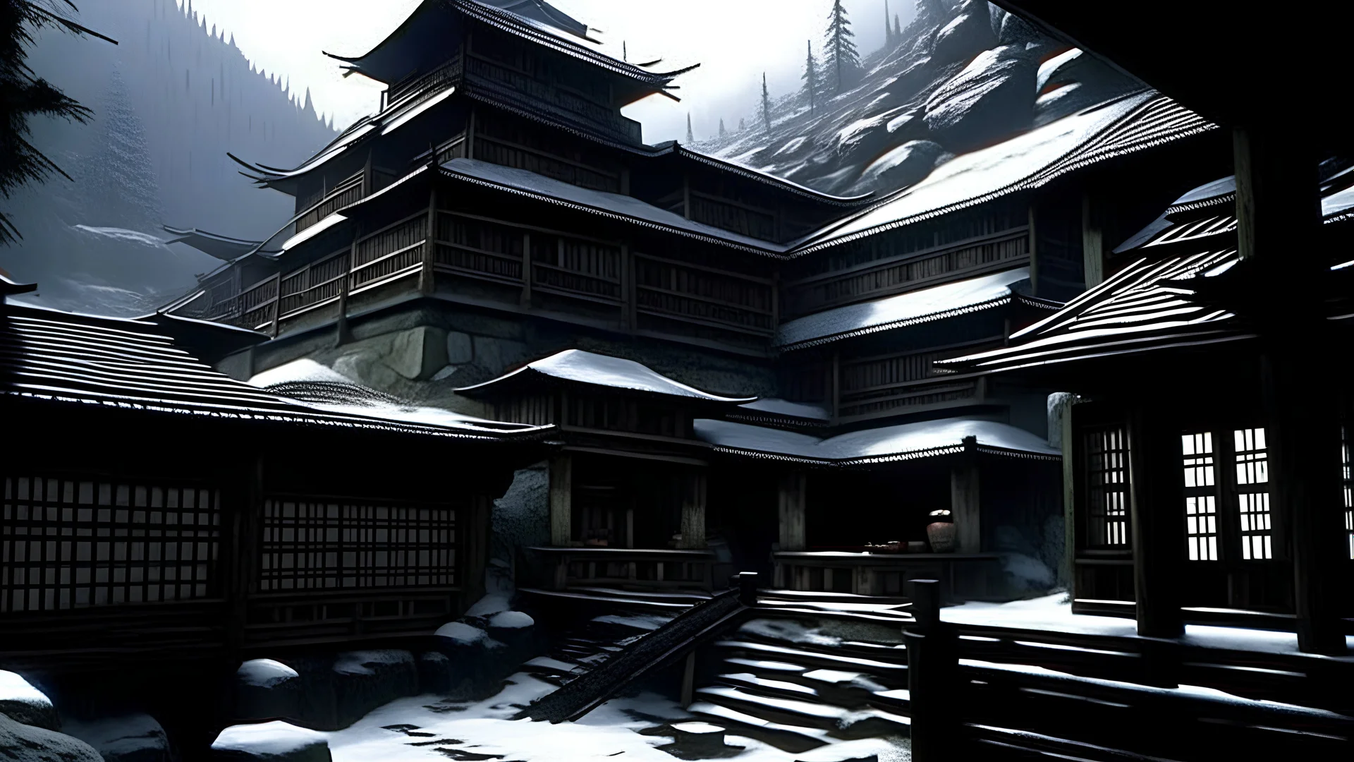 /Imagine prompt: realistic, character: [ ninja home ] Unreal engine, very realistic --q 2 --v 5.2 --ar 16:9