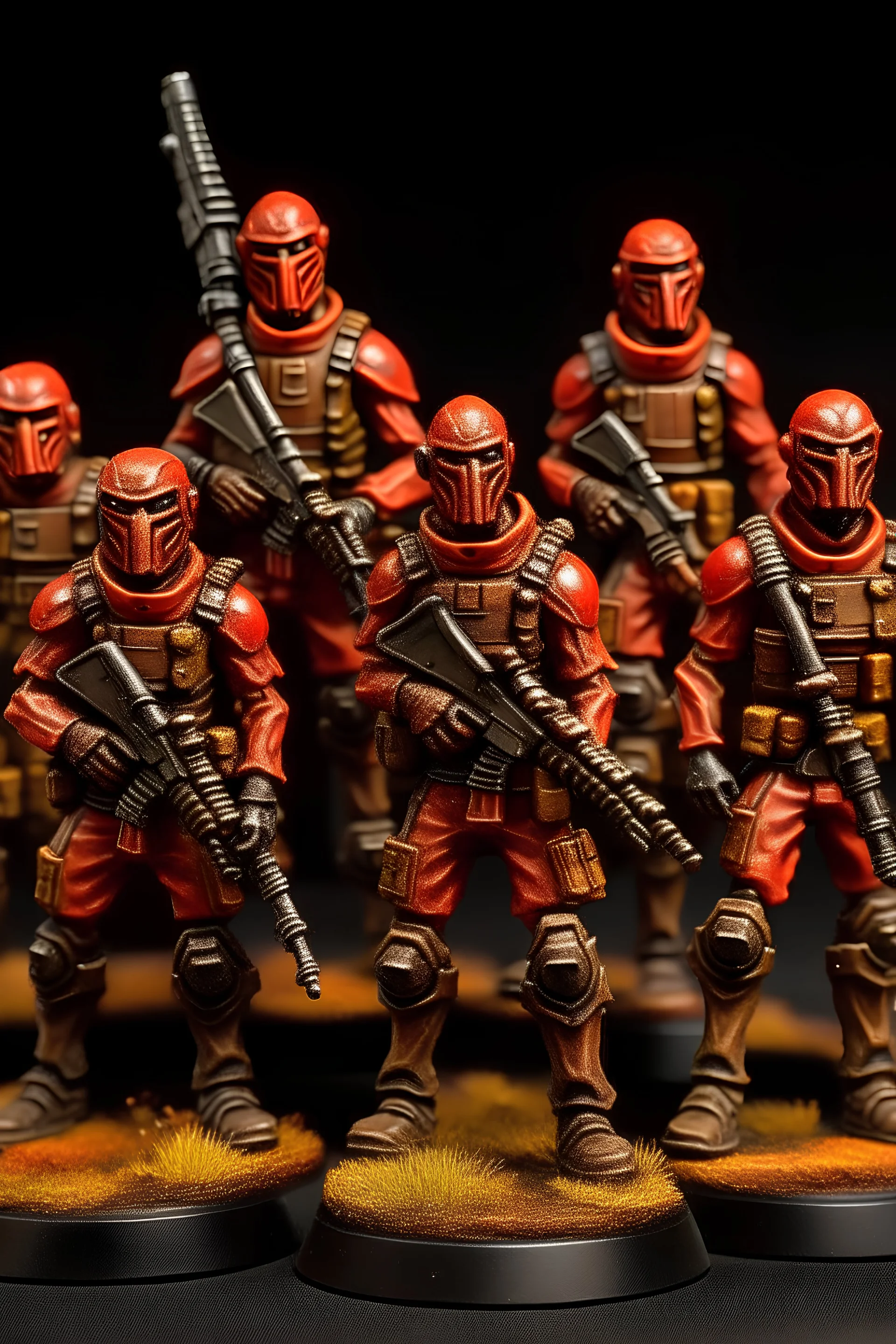 Mercenaries with red skin tone