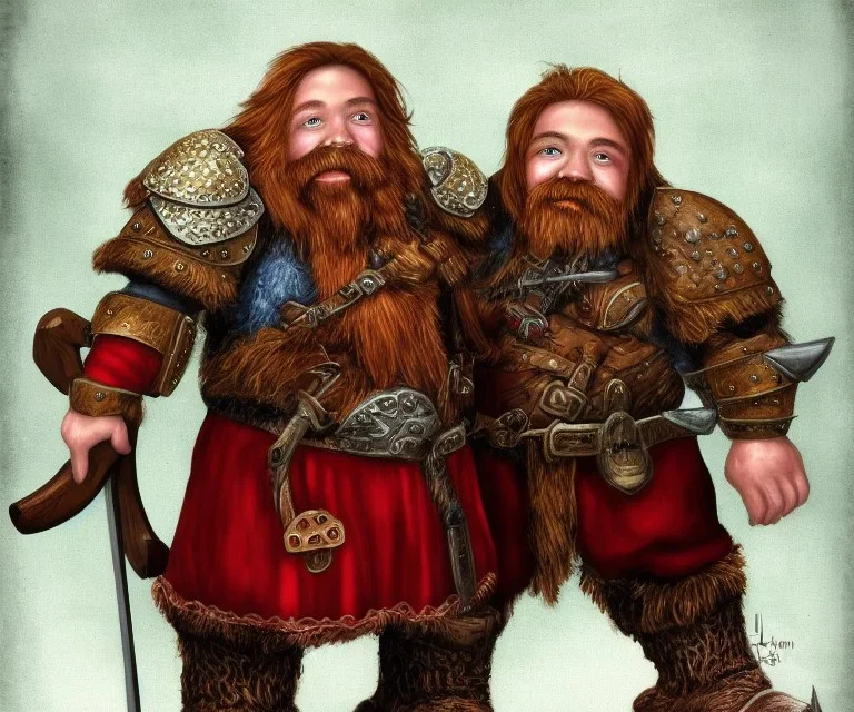  dwarf, fantasy, red beard, axe, detailed armour, by John low