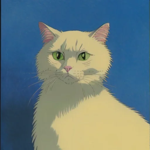 Portrait of a cat by Van Gogh