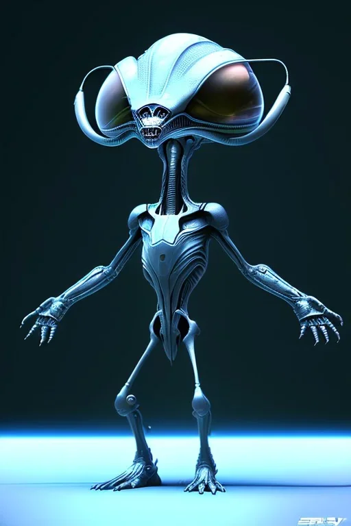 full length alien clean art NFT, blender 3d