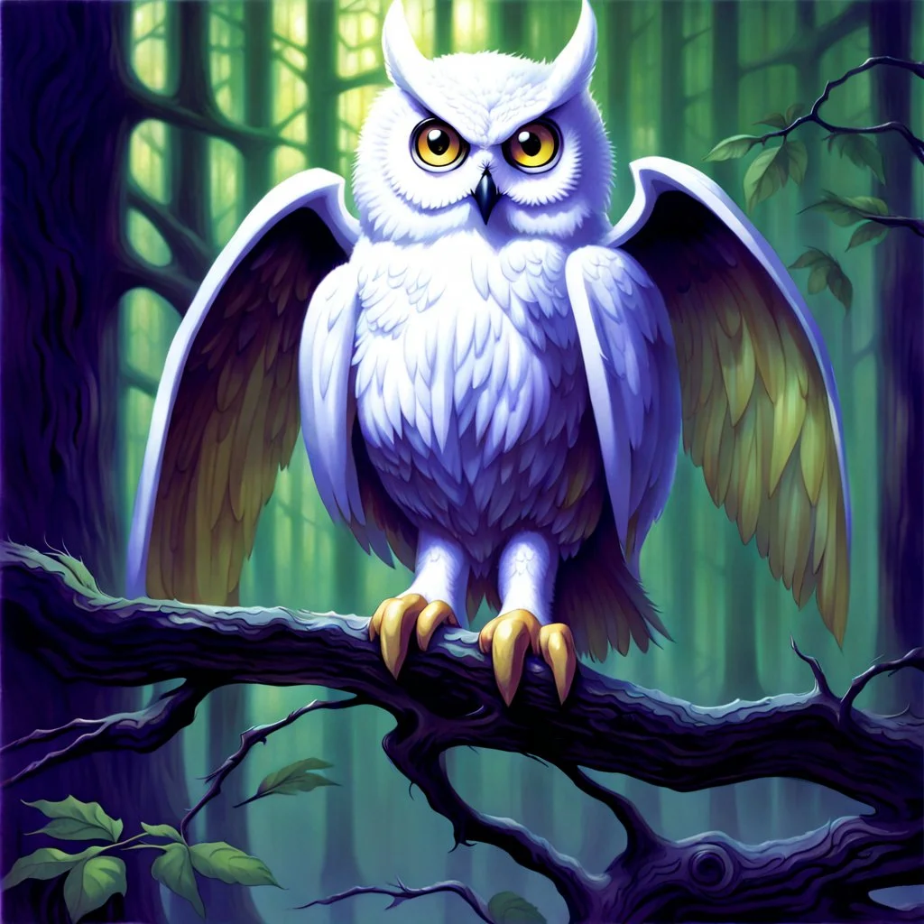 white owl 90's tcg art