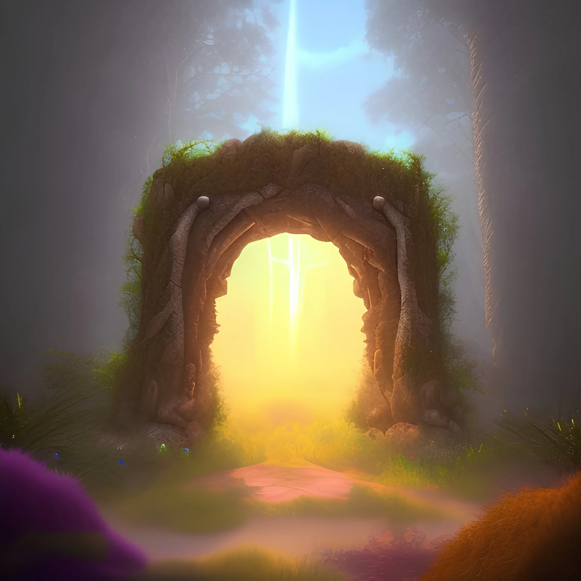 portal to forest world from desert world