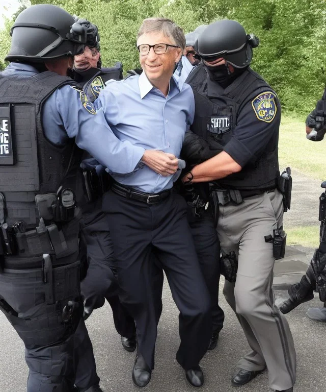 Bill gates being arrested by swat team