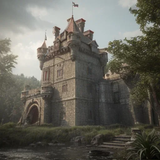 Castle, octane render, intricate details, ultra realistic style, 8k resolution