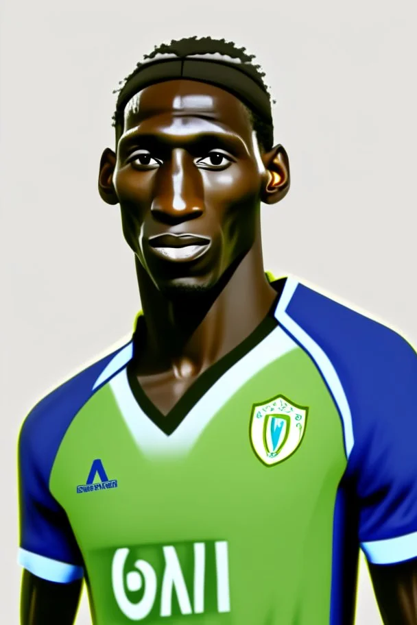 Nicolas Jackson Senegalese footballer ,cartoon 2d