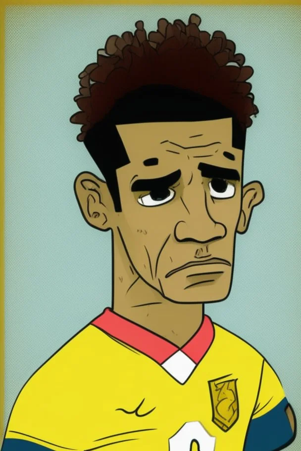 Luis Diaz Colombian football player ,cartoon 2d