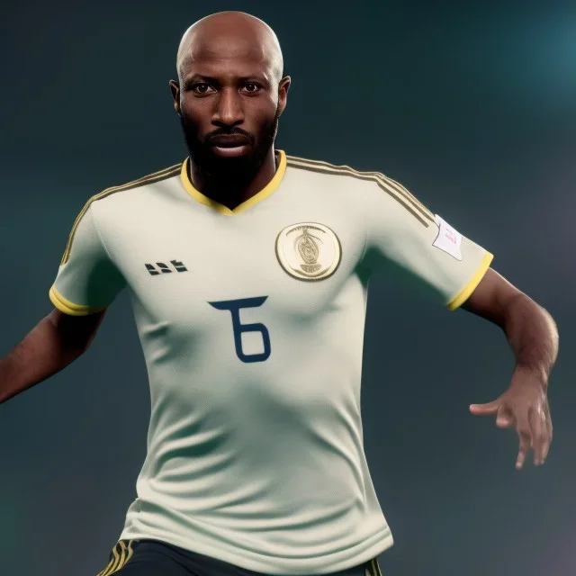 Imagine the Egyptian soccer player Shikabala as a child , full body, Pandora background