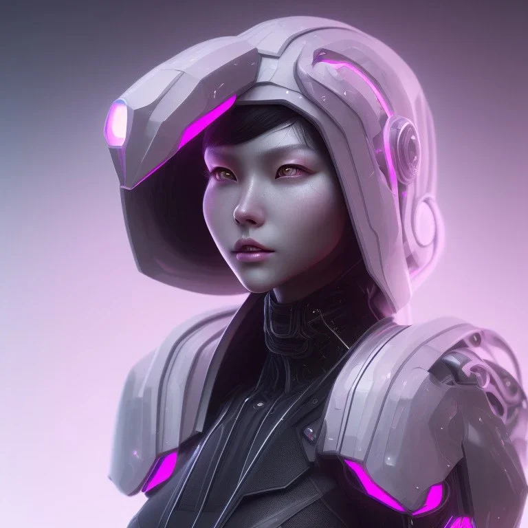 Portrait Rabbit helmet, cyberpunk Asian woman, black pink color, highly detailed, art stations, concept art, smooth, unreal engine 5, god rays, ray tracing, RTX, lumen lighting, ultra detail, volumetric lighting, 3d, finely drawn, high definition, high resolution.