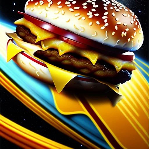 McDonalds golden arches in outer space