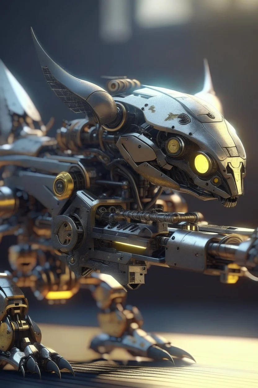 chat robot bat with guns, bokeh , high detail, smooth render, prize winning