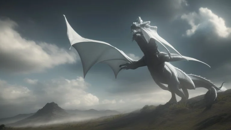 dragon in a big cloud