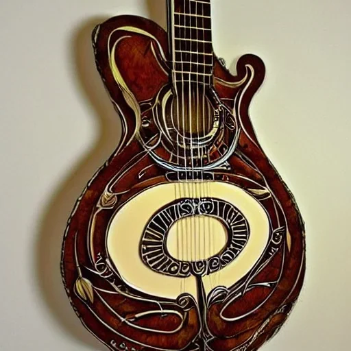 guitar art nouveau