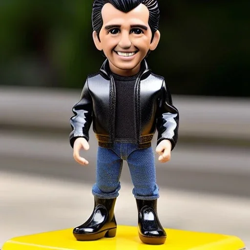 figure smile Fonzie arthur fonzarelli young greaser jacket winkler toy doll face boots (plastic black hair) full body in package (two thumbs-up) 2022