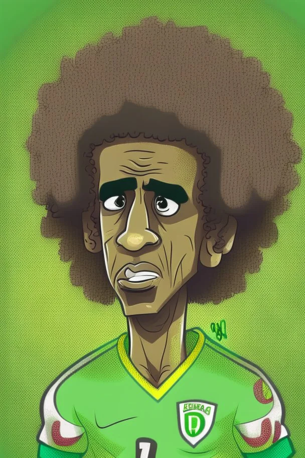 Luis Gustavo Brazilian football player . cartoon 2d