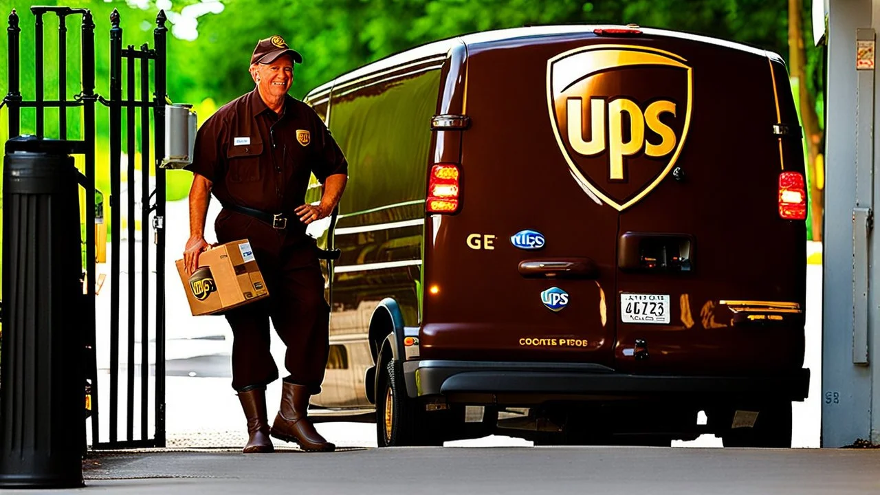 UPS Delivery Driver wearing crocs at the gate