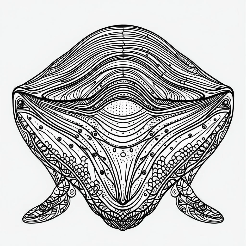 Whale, front face view, mandala, minimal lines, cartoon, white back ground color, real style, realistic, minimalistic, minimal black line art, line art, crisp line art, unique coloring sheet, outlined, outline, crisp, crisp line edges, illustration, thin lines, crisp clear lines, line art, clean line art, unique, 8k, amazing, masterpiece, no colors, no dark color, no black color, avoid thick black, minimalistic line edges, pure white back ground, image character full fit to page,