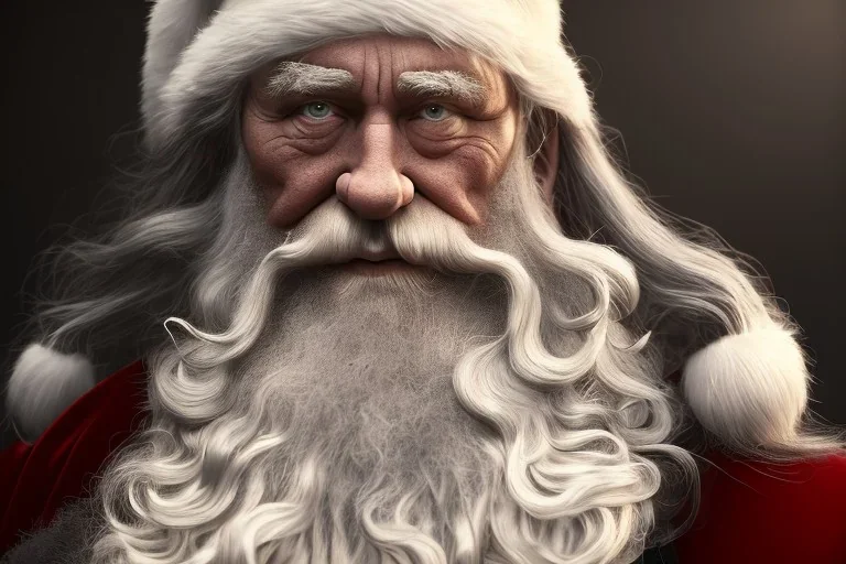 Full shot sketch of Dark santa claus ,deep colours in a dark environment,great pose,magnificent, majestic, highly intricate, Realistic photography, incredibly detailed, ultra high resolution, 8k, complex 3d render, cinema 4d.