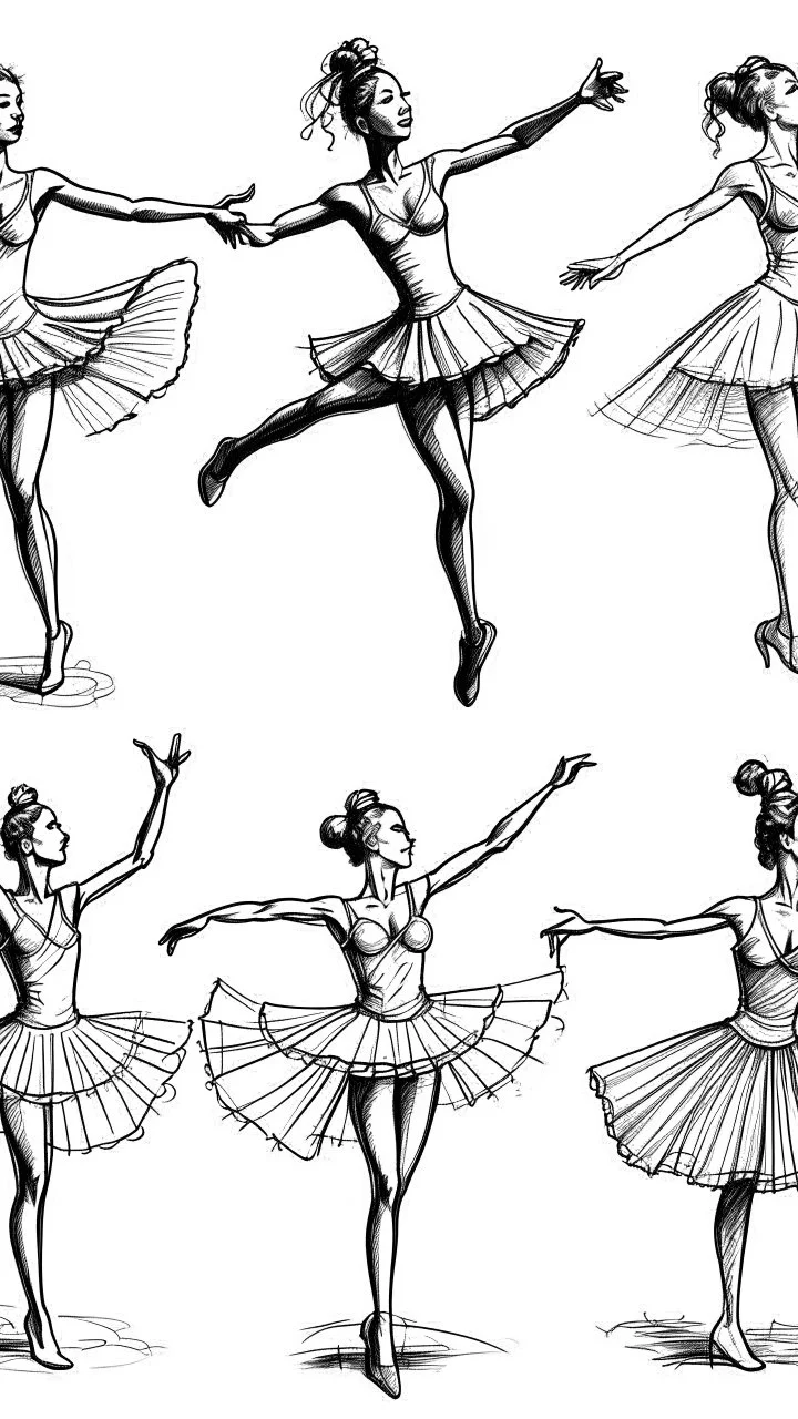 Ballerina drawing sketches