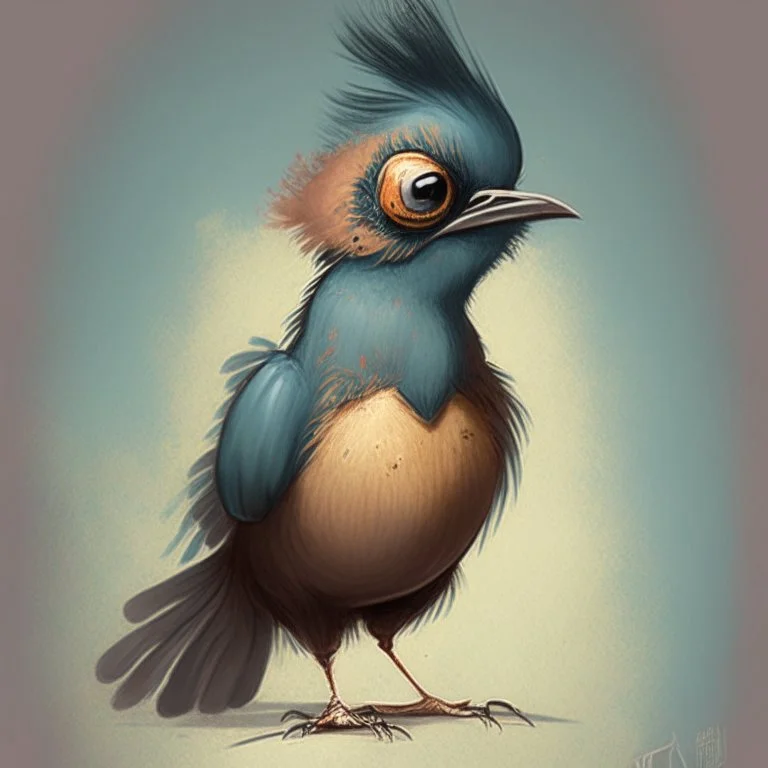 Caricature of a bird