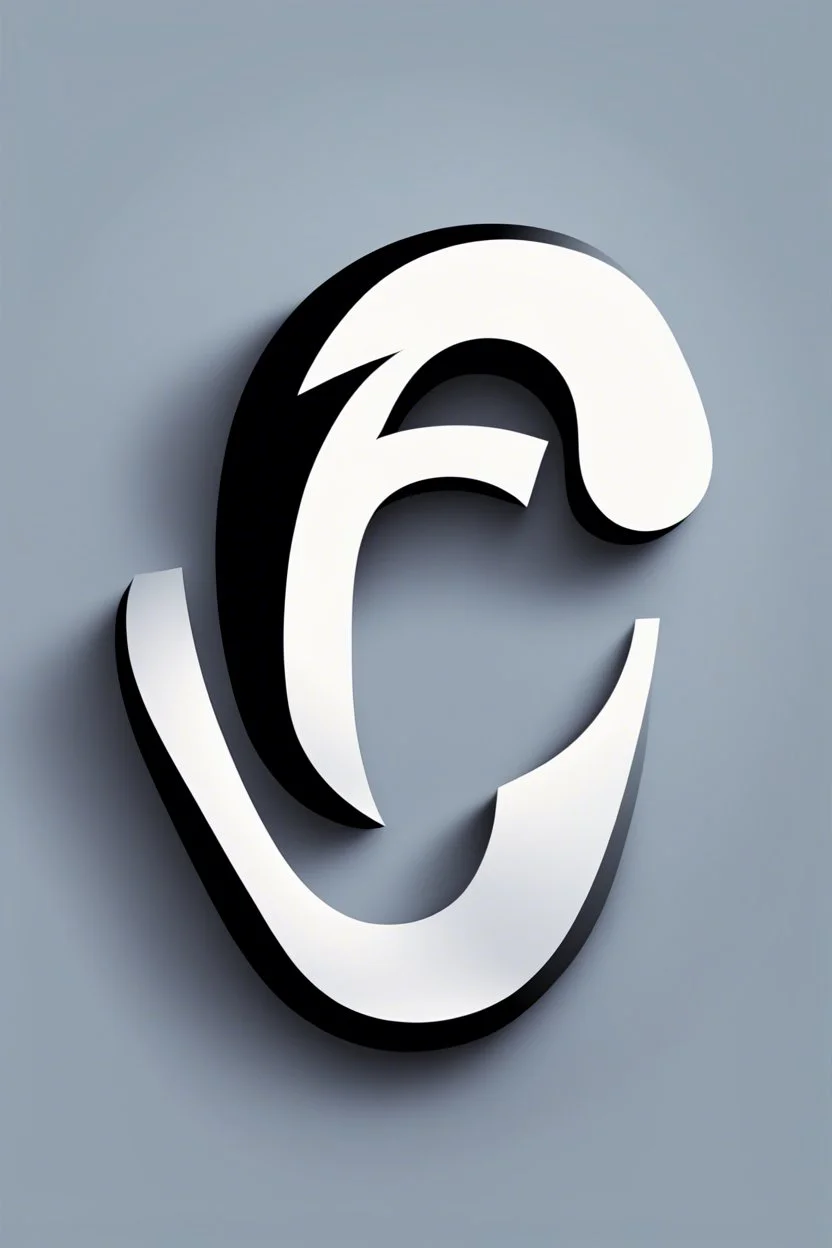 combine the shape of an ear inside the shape of a capital letter G
