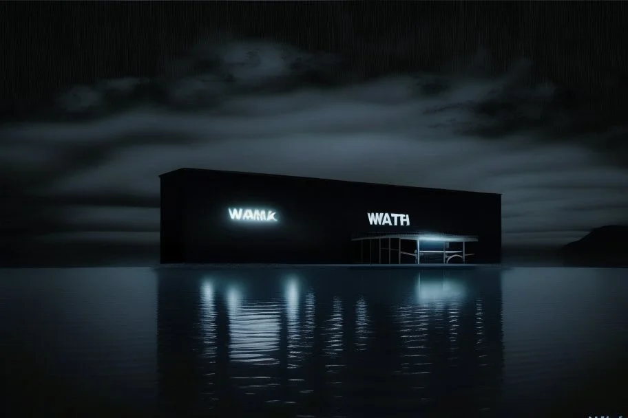 a walmart floating in a completely black place