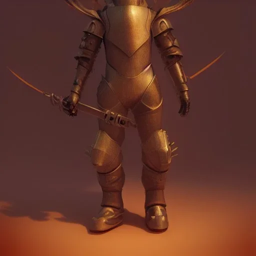 Armor wearing Fox, character design,ultra realistic,shiny, smooth, studio quality, octane render, Surrealism, Triadic colour scheme,ambient lighting polaroid, 100mm