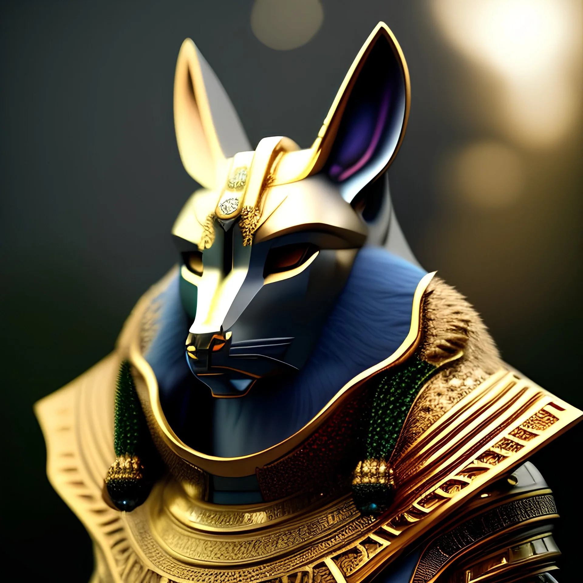 god anubis, oasis, furry, humanoid, hairless, hypedetailed, 16k, intriguing detail, dark fantasy, detailed anime style, jackal