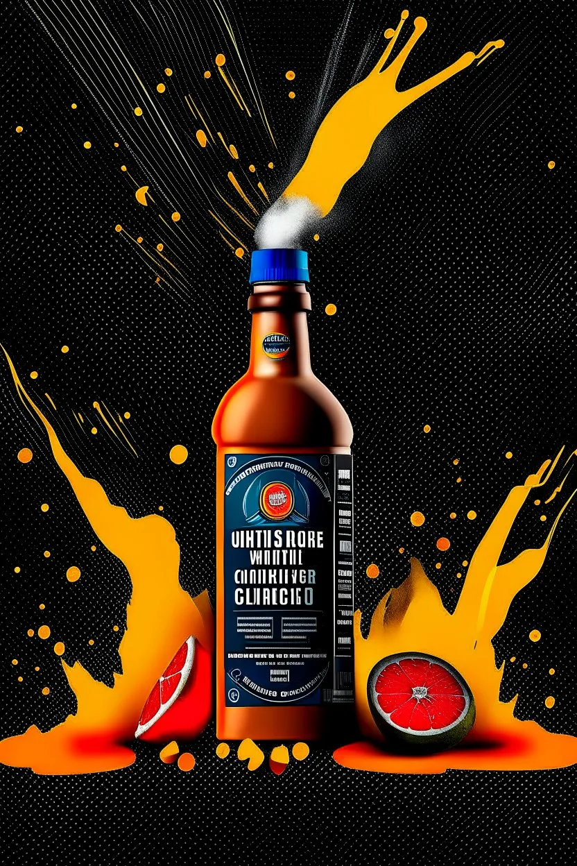 brand campaign for a new drink with orange and chili flavour with a american airstrike style