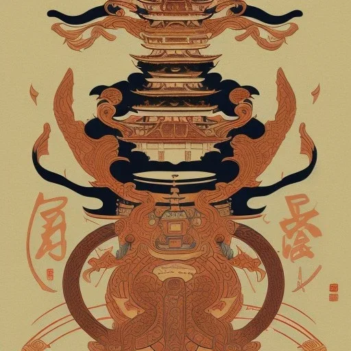  brand logo, Ukiyo-e japanese art