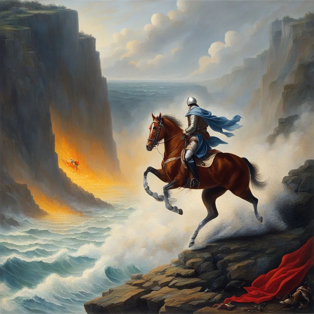 But the prey suddenly disappeared at the edge of a cliff. Roupinho and his horse were racing toward the 100-foot precipice and sudden death. In a true Hail Mary fashion, the knight begged for help from the Virgin Madonna of Nazaré, At the moment before catatrophe (as legend has it) the blessed Mary made the horse turn away just before hurtling over the abyss. To Roupinho it appeared to be a supernatural occurnce that saved his life. (Later some claimed it was the devil, disguised as a deer).