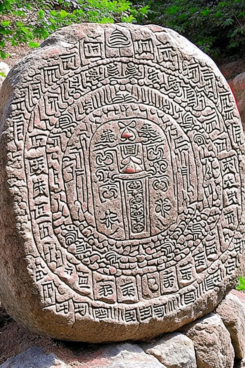 mani stone with engraving that reads "མི་རྟག་པ་"