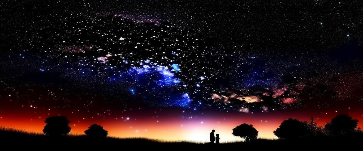 romantic night sky