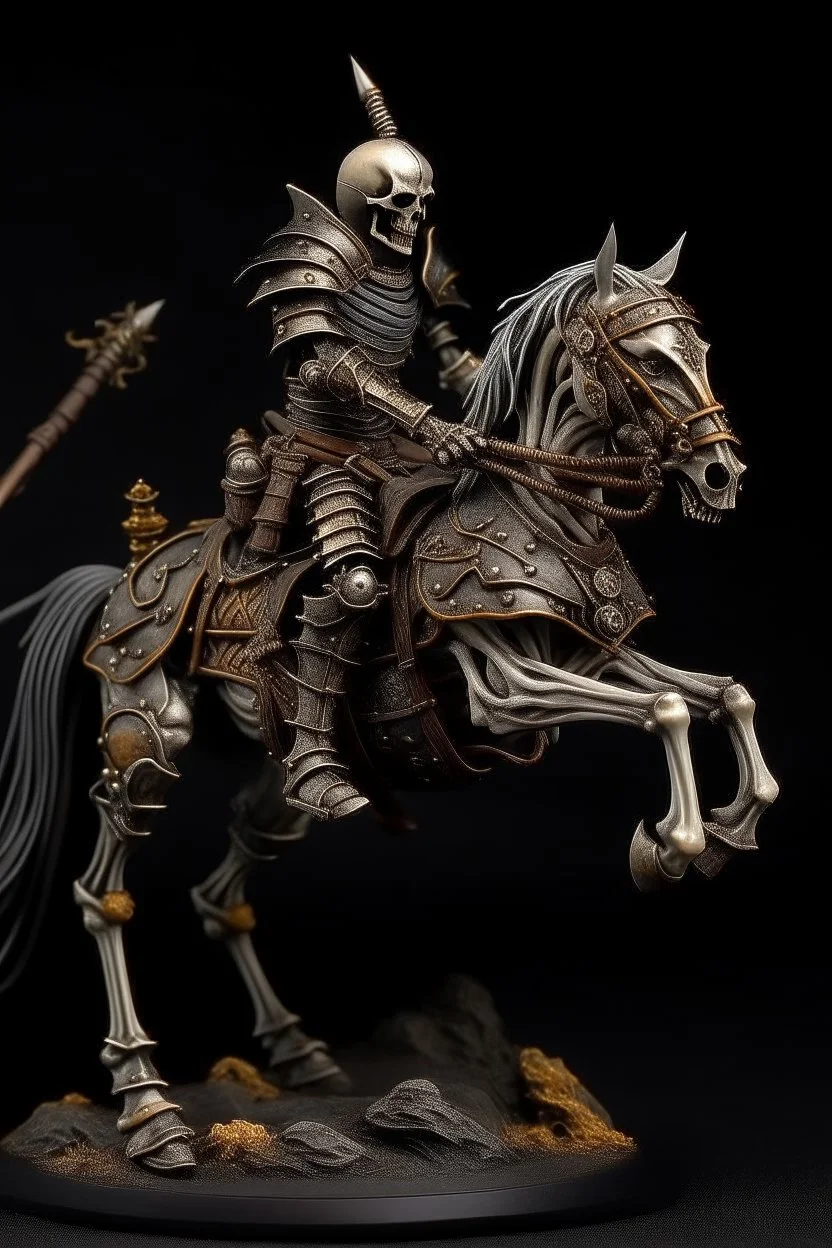 armored skeleton wild hunt warrior on horse