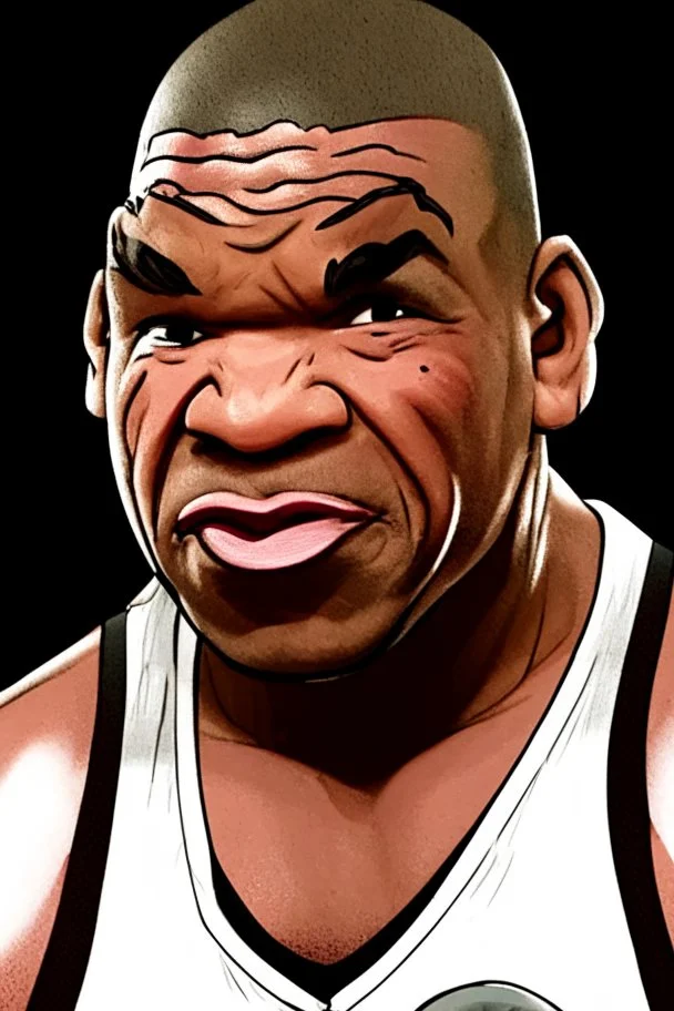 Mike Tyson American boxer ,cartoon 2d