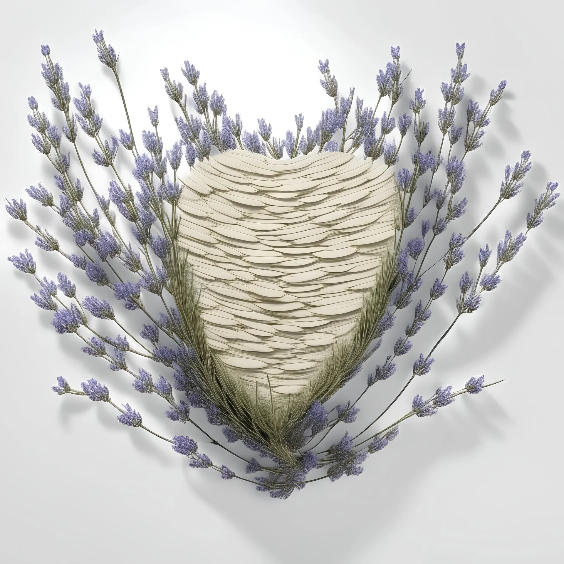 shield formed from lavender