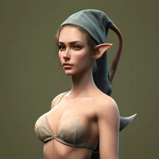 franz frazetta styl, cute elf hunter in the forest clearing