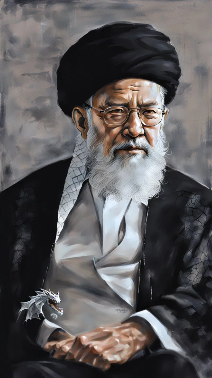 sketch-style painting of a dragon art by Yoji Shinkawa and Valeria Burzo large bats in the background