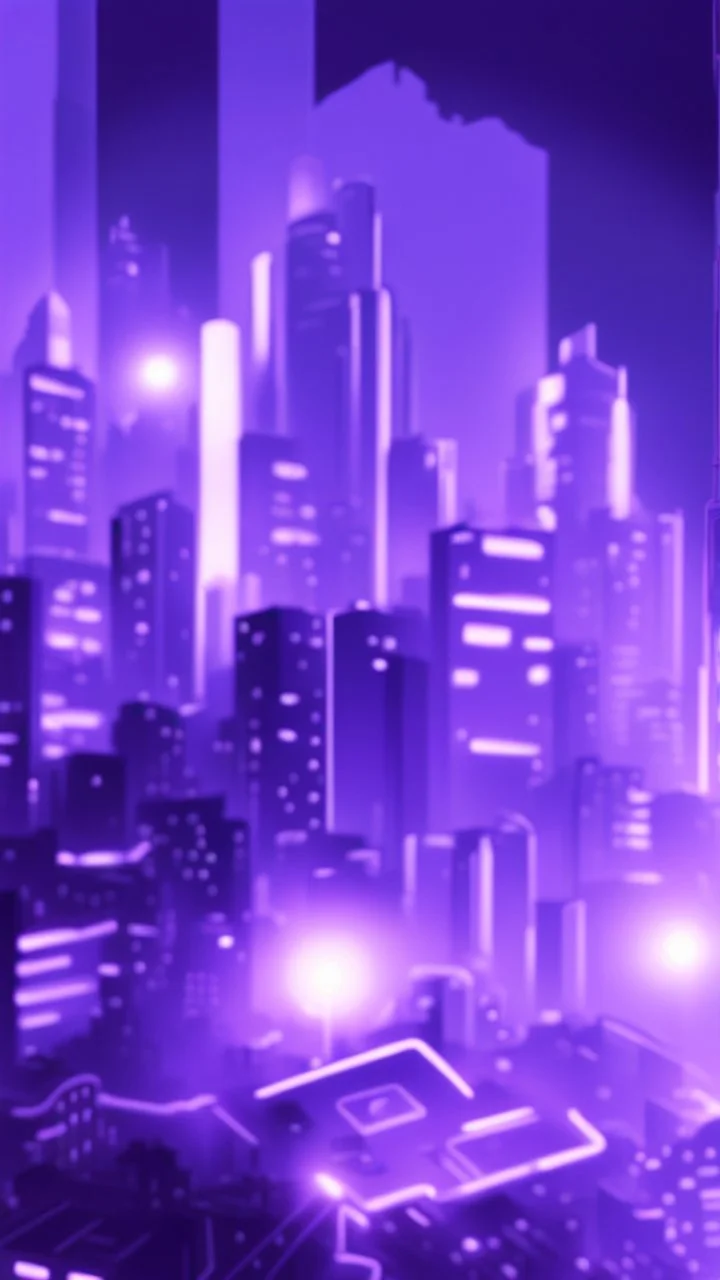 neon purple city