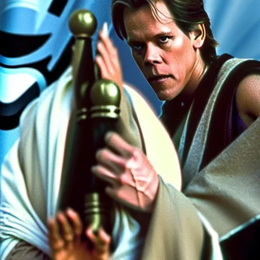 Kevin Bacon as Obi-wan Kenobi Cuts the limbs off of Bruce Cambell as Anakin Skywalker.