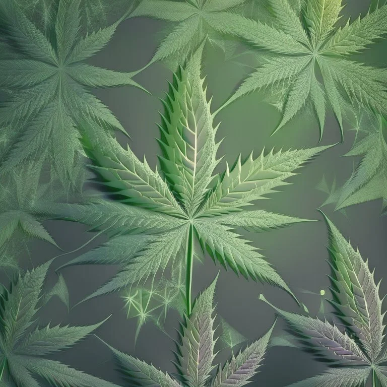 generate a smokey weed wallpaper with asymetrical random weed pattern placement